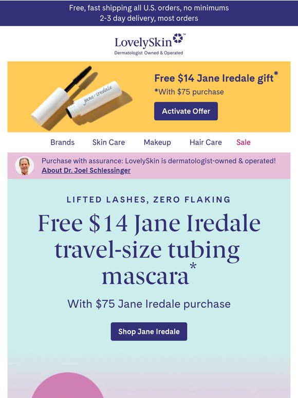 FREE $14 Jane Iredale Tubing Mascara for bold lashes without the smudge