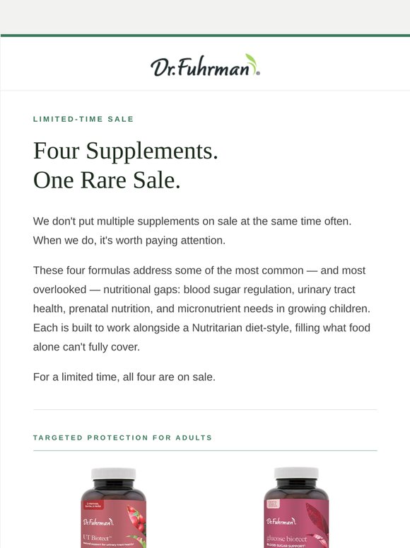 We rarely do this. Four supplements, on sale now.