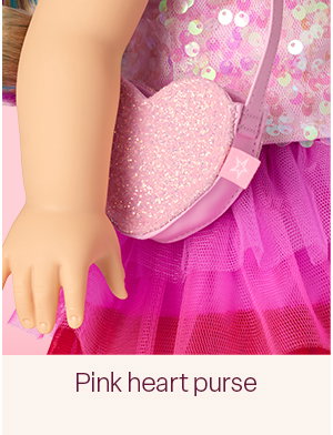 Pink heart purse