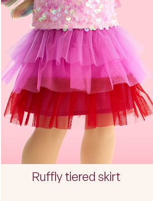 Ruffly tiered skirt