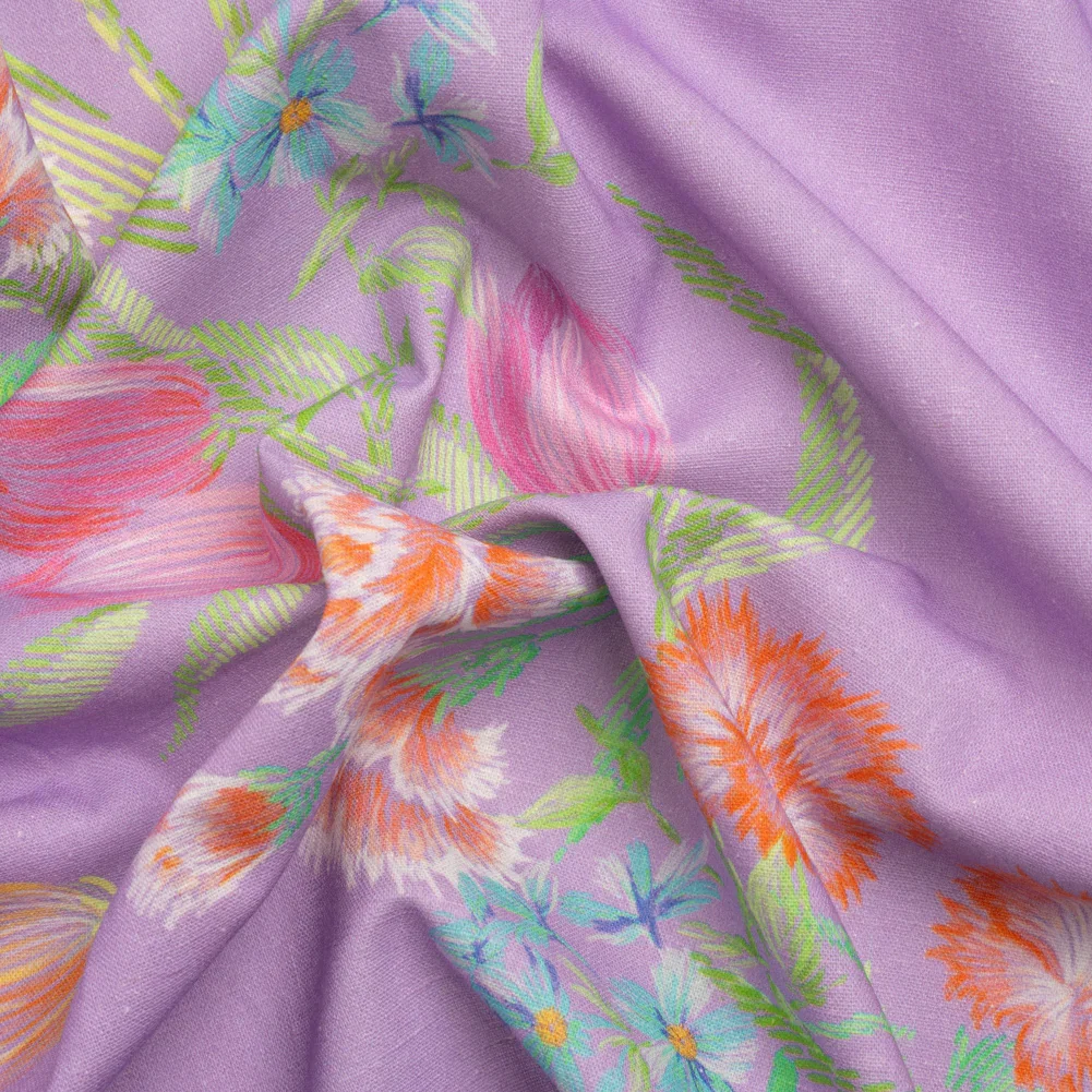 Image of Mood Exclusive Lilac Stitch by Stitch Linen and Cotton Woven