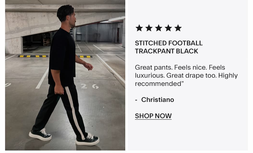 Stitched Football Pant Black