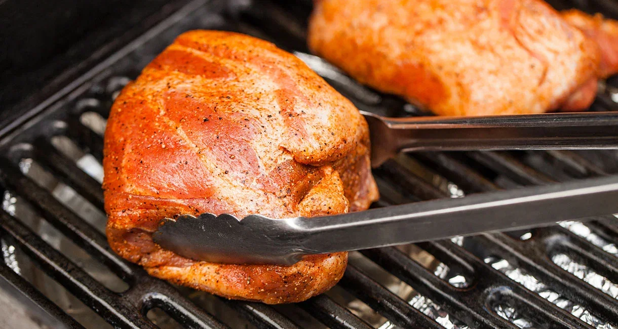 Pork on the grill