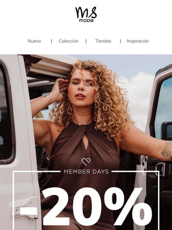 ¡Compra con un 20 % de descuento | Han comenzado los Member Days!