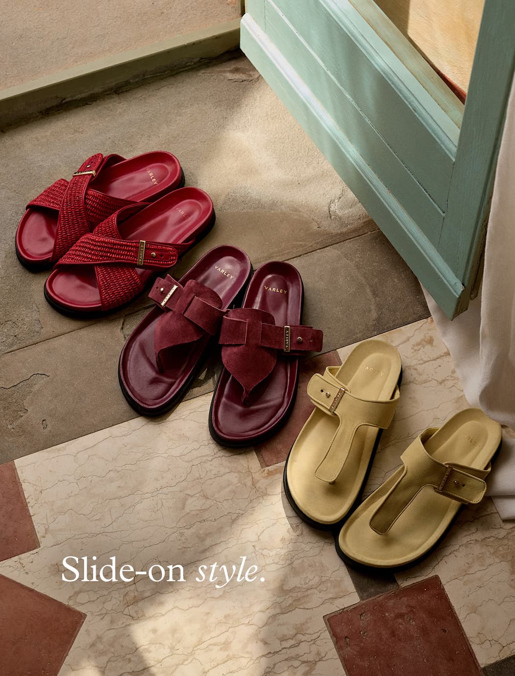 Slide-on style.