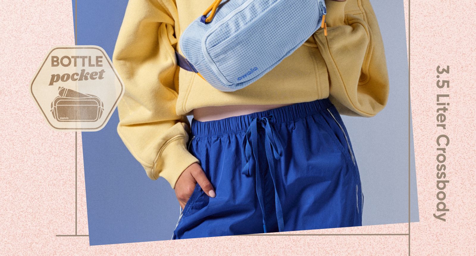 Bottle pockets. 3.5 Liter Crossbody