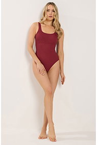 LTS Tall Rust Orange Crochet Swimsuit