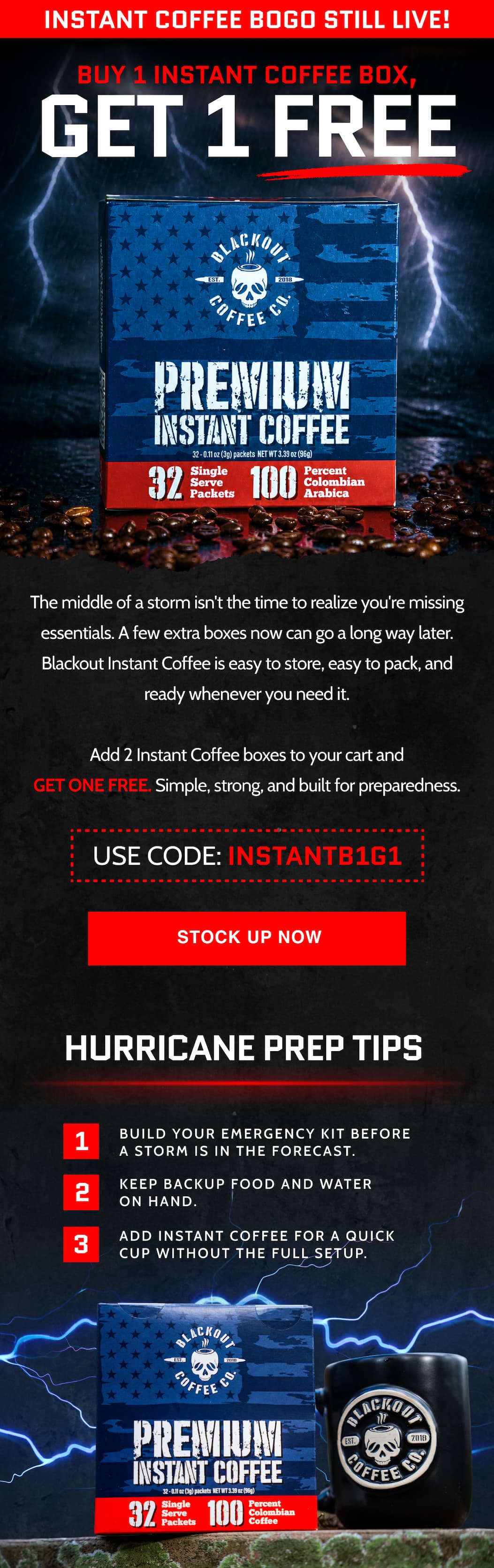 Instant Coffee Sale BOGO
