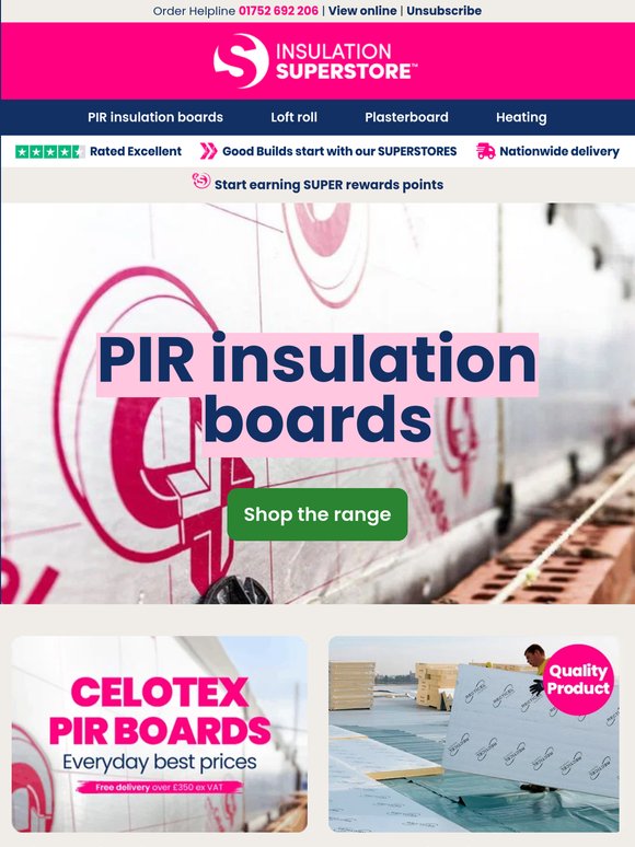 PIR insulation boards