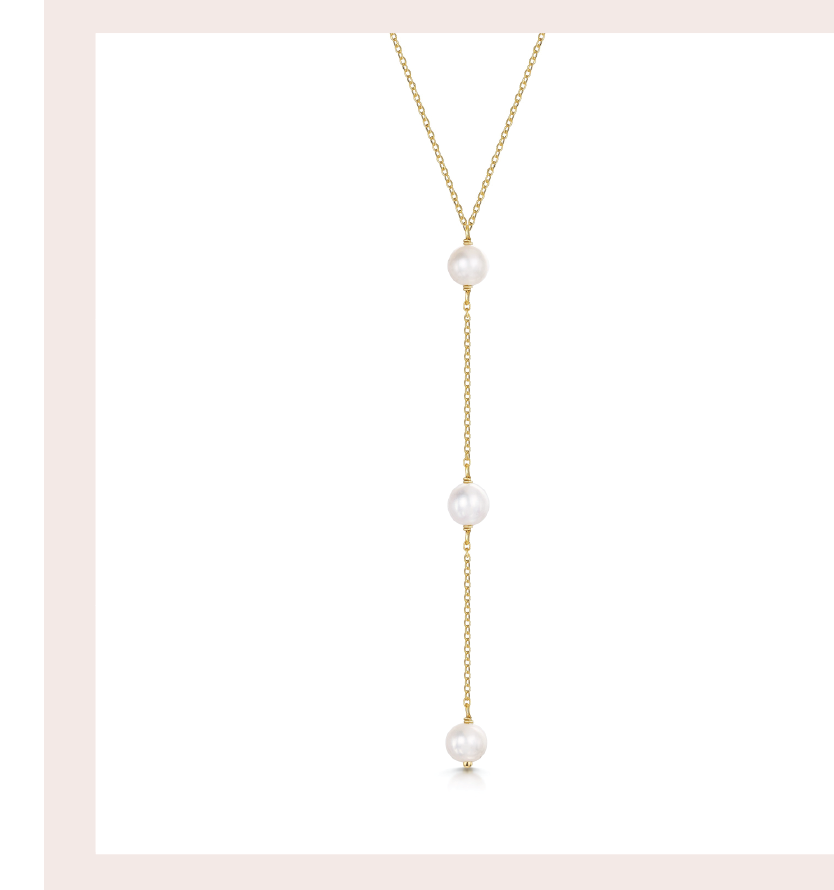 9ct Yellow Gold Freshwater Pearl Drop Adjustable Necklet