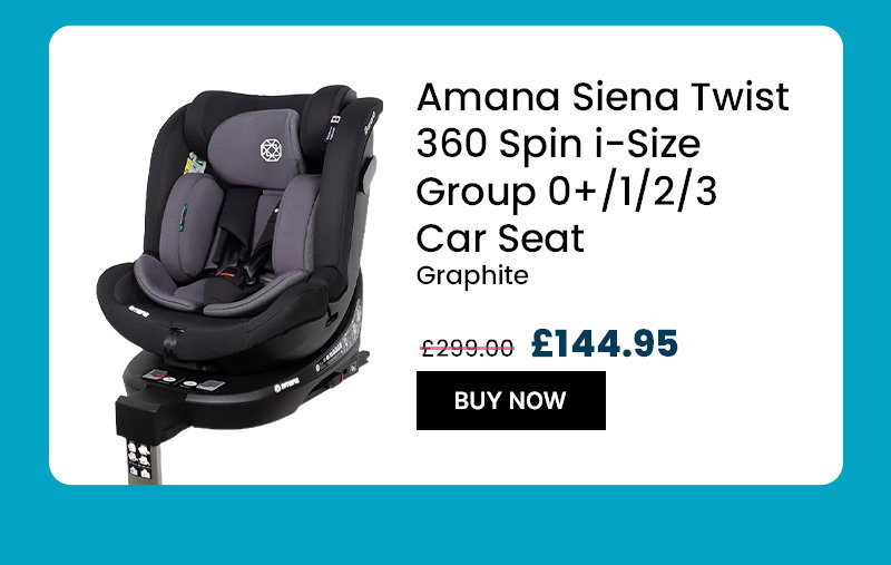Amana Siena Twist 360 Spin i-Size Group 0+1/2/3 Car Seat – Graphite