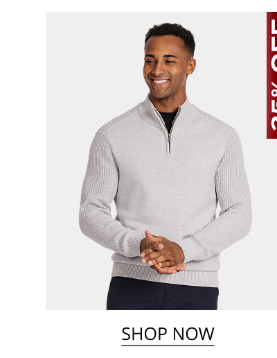 Light Grey Jaxley Zip Neck Knit