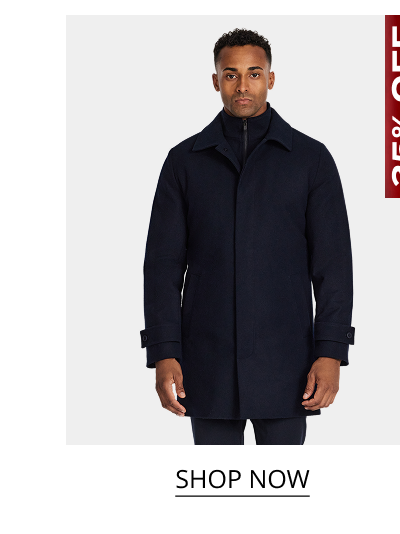 Navy Beckett Wool Coat