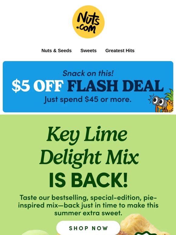 Take $5 Off Summer Snacks & More!