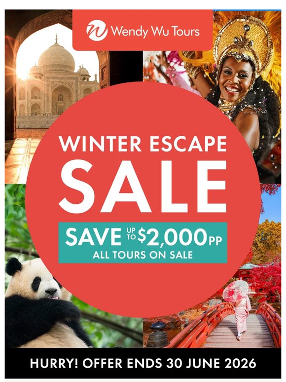 Valued Customer, the Winter Escape Sale is here!✈️