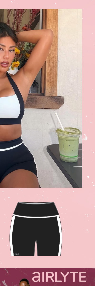Panel Halter Sports Bra Airlyte & Panel Midi Bike Shorts Airlyte - @erikakitax