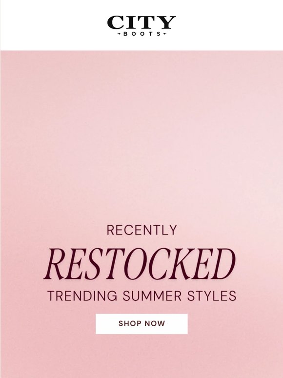 Recently Restocked