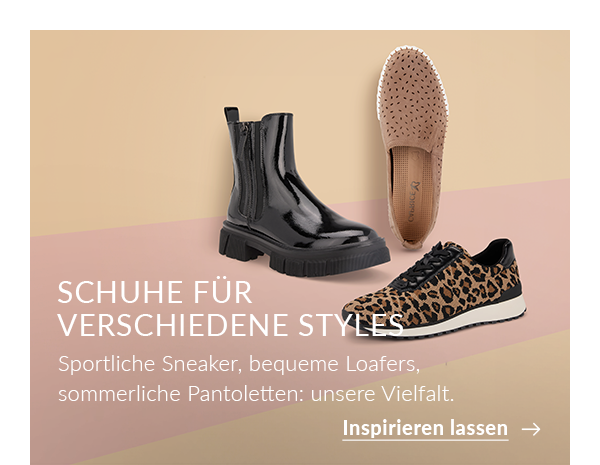 Schuhe für verschiedene Styles