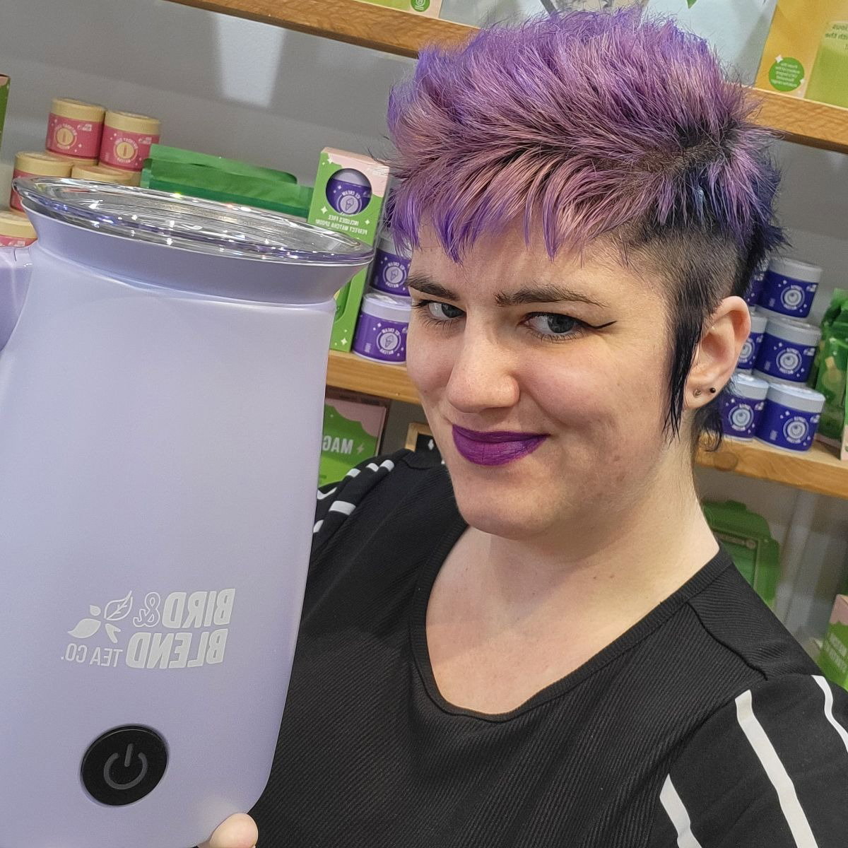 Mixologist with Lilac Magic Whisk
