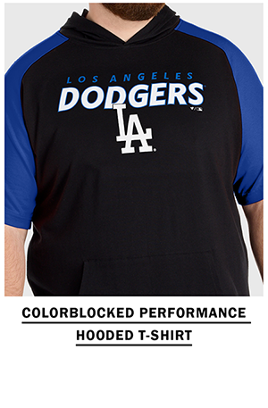 COLORBLOCKED PERFORMANCE HOODED T-SHIRT