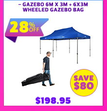 - Gazebo 6m x 3m + 6x3m Wheeled Gazebo Bag
