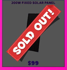 200W Fixed Solar Panel - Sold Out!