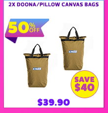 2x Doona/Pillow Canvas Bags