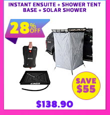 Instant Ensuite + Shower Tent Base + Solar Shower