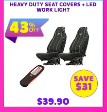Heavy Duty Seat Covers + LED Work Light