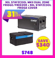 90L Stayzcool MKII Dual Zone Fridge/Freezer + 90L Stayzcool Fridge Cover