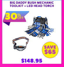 Big Daddy Bush Mechanic Toolkit + LED Head Torch