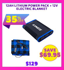 12ah Lithium Power Pack + 12V Electric Blanket