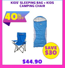 -2°C Kids’ Sleeping Bag + Kids Camping Chair