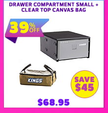 Drawer Compartment Small + Clear Top Canvas Bag