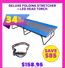 Deluxe Folding Stretcher + LED Head Torch