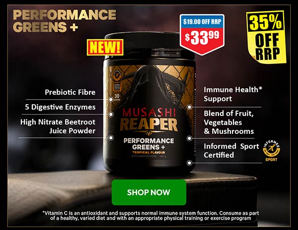 Musashi Reaper Performance Greens+ Tropical 300g