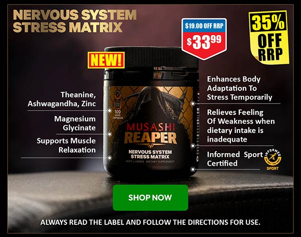 Musashi Reaper Nervous System Stress Matrix 100 Capsules