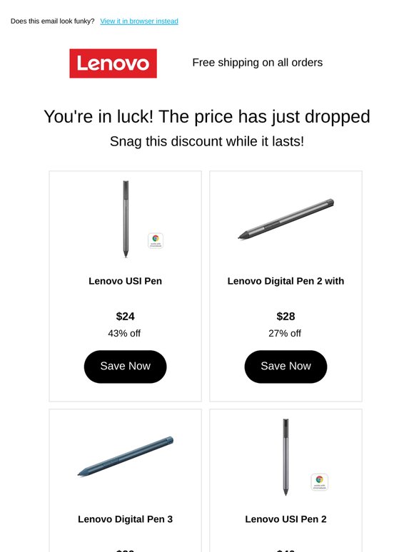 🚨 Price drop alert: Lenovo USI Pen