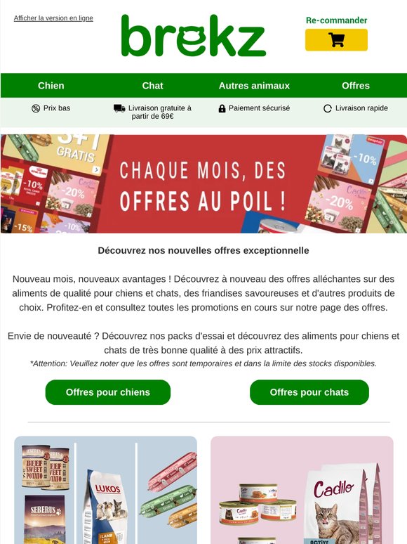 Nouveau mois, nouvelles offres chez Brekz