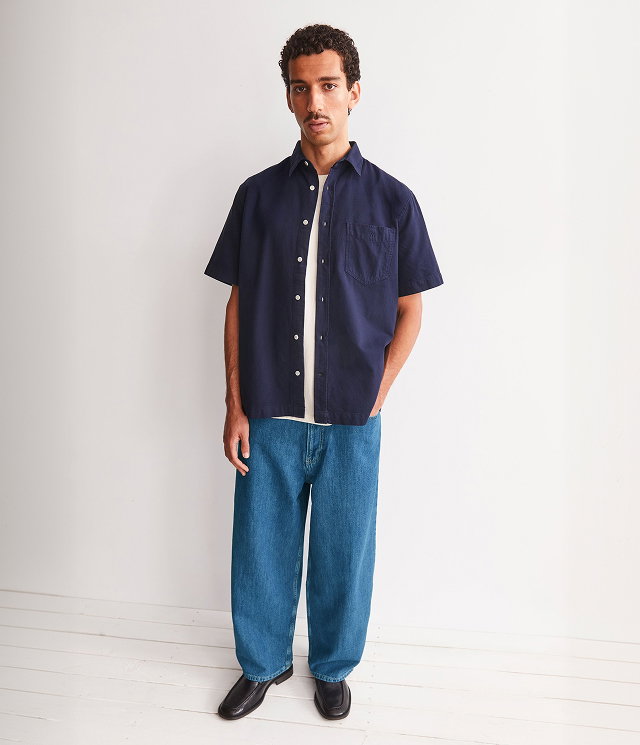 COTTON-LINEN SHORT-SLEEVE SHIRT