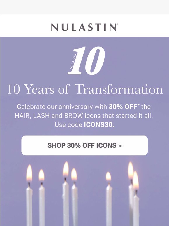 30% OFF: The NULASTIN Anniversary Event