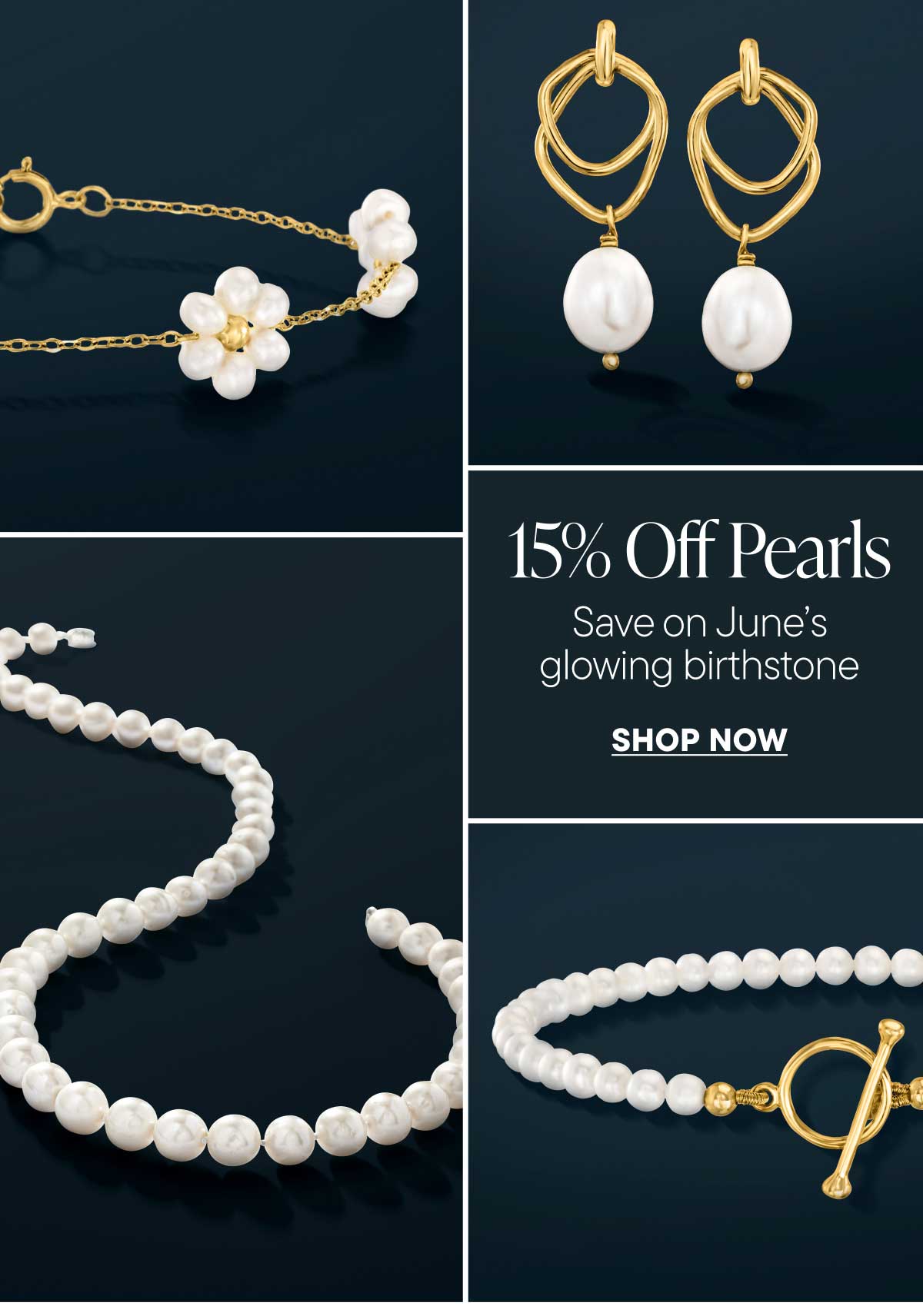 15% Off Pearls. Shop Now
