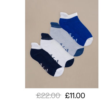 Mens Luxe Trainer Socks – 4 Pack. Shop now.