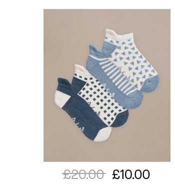 Womens Patterned Trainer Socks – 4 Pack – Size 4-7. Shop now.