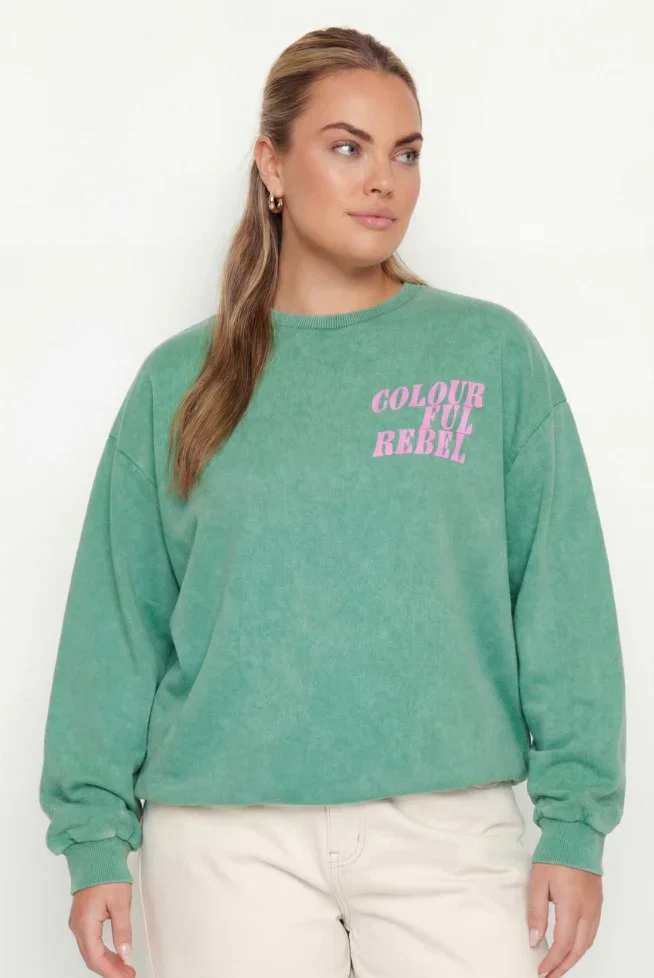 Image of Colourful Rebel Logo Sweat | Off Green