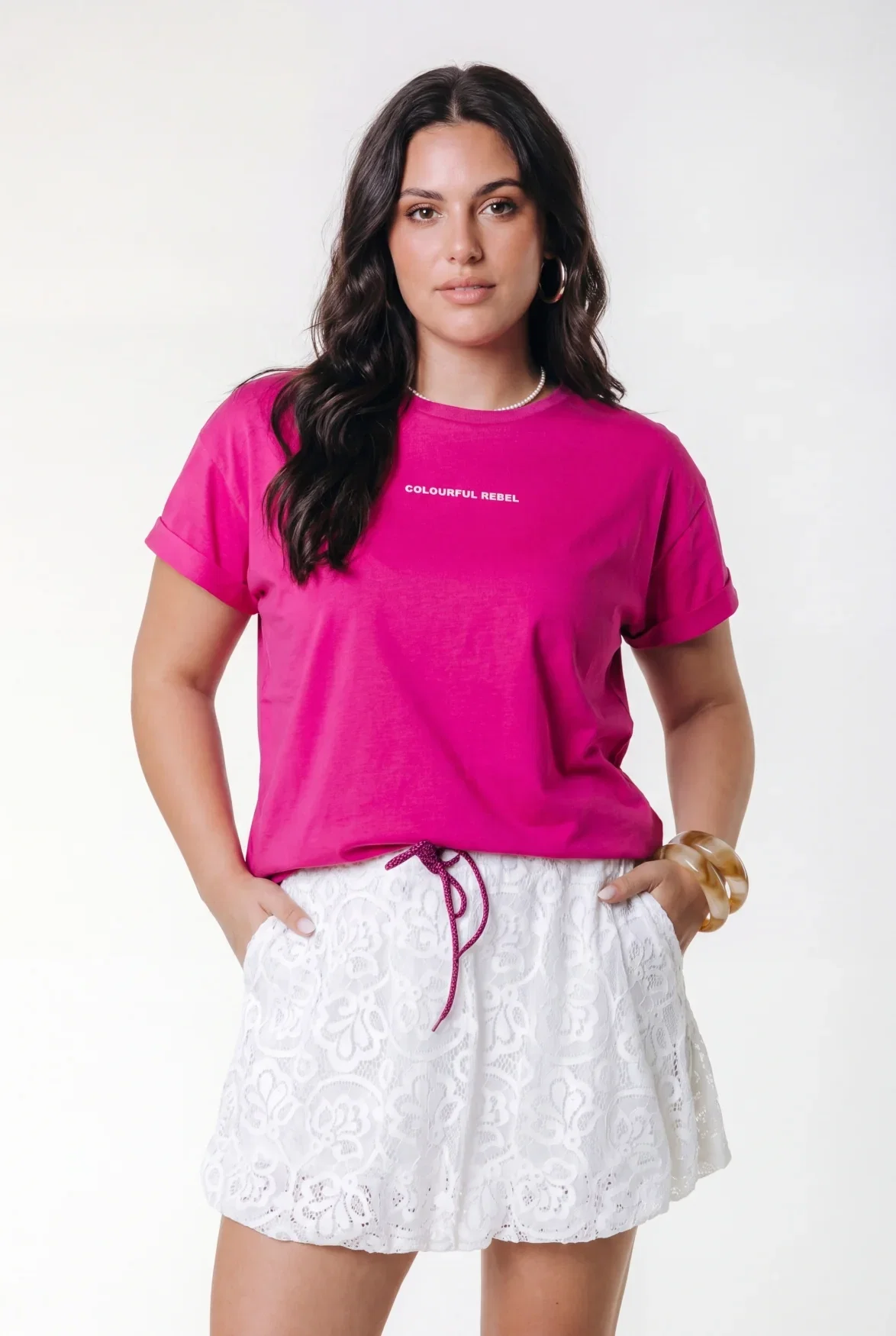Image of Uni Logo T-shirt | Dark fuchsia