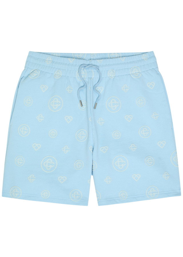 CASABLANCA Logo-monogrammed cotton shorts