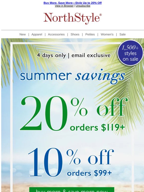 Timeless Looks, Tiered Savings—Shop Now