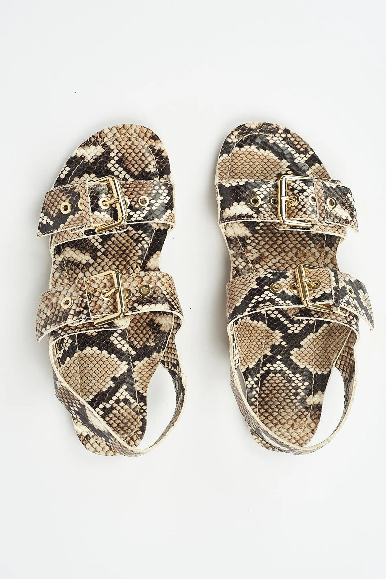 Image of The Double Buckle Sandal in Python