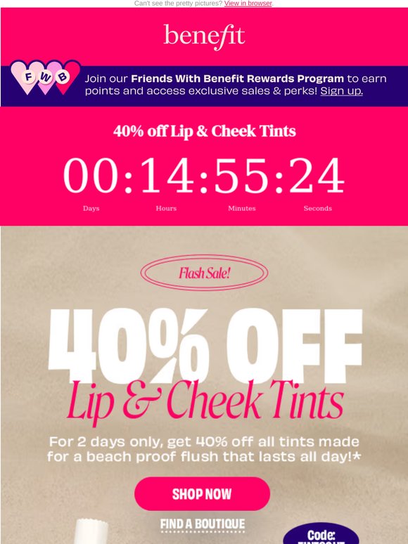 FORTY PERCENT OFF TINTS 🏃‍♀️💖